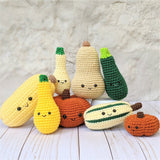 Crochet Fall Vegetable Pattern, Squash Veggies Amigurumi Patterns, Easy Beginner Crochet Patterns