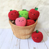 Crochet Fruit Patterns, Apple, Banana, Pear, and Orange Amigurumi Beginner Patterns