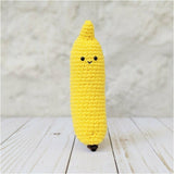 Crochet Fruit Patterns, Apple, Banana, Pear, and Orange Amigurumi Beginner Patterns