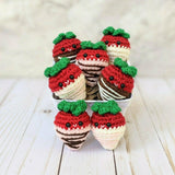 CROCHET PATTERN PACK: Valentine Chocolates - Truffles, Hershey Kisses, Strawberries, Cake, Donuts, Cupcakes, Brownies