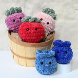 CROCHET PATTERN PACK: Jumbo Fruit Basket - Pineapple, Pear, Banana, Berries
