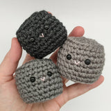 Crochet Christmas Coal Lumps, Stocking Stuffer or Coal Ornaments