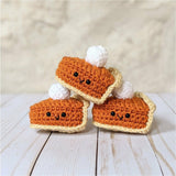 Crochet Fall Decor Patterns, Thanksgiving Pumpkin Pie Amigurumi Pattern