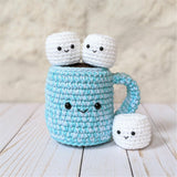 CROCHET PATTERN: Hot Chocolate with Marshmallows (Double Stranded)