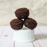 CROCHET PATTERN: Mini Brownies, Amigurumi Brownie Bites Play Food, Easy Beginner Crochet Pattern