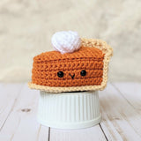 Crochet Fall Decor Patterns, Thanksgiving Pumpkin Pie Amigurumi Pattern