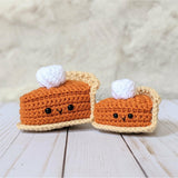 Crochet Fall Decor Patterns, Thanksgiving Pumpkin Pie Amigurumi Pattern