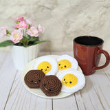 CROCHET PATTERN: Fried Eggs and Sausage