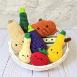 Crochet Fall Vegetable Pattern, Squash Veggies Amigurumi Patterns, Easy Beginner Crochet Patterns